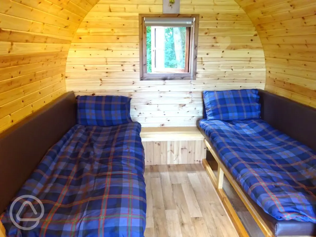 Four person pod interior