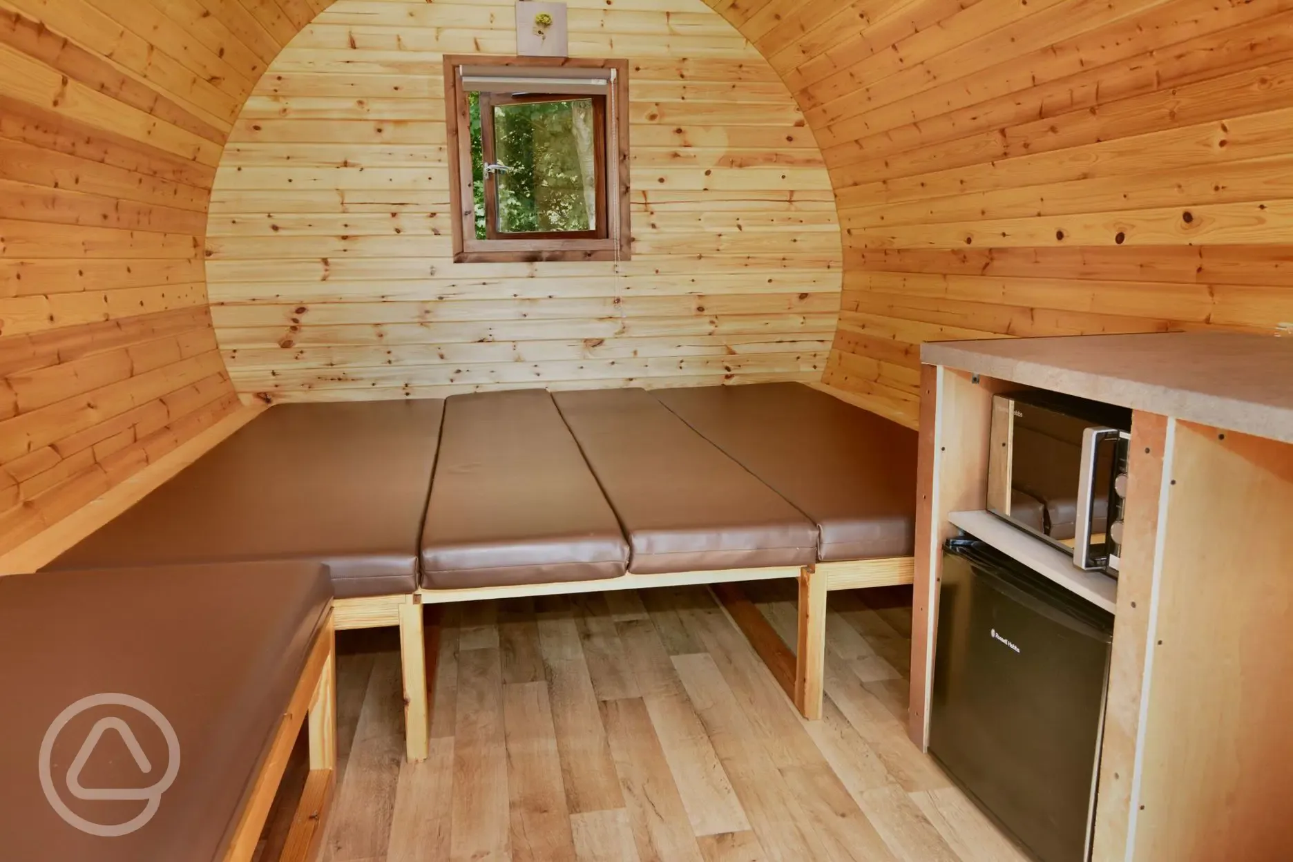 Four person pod interior