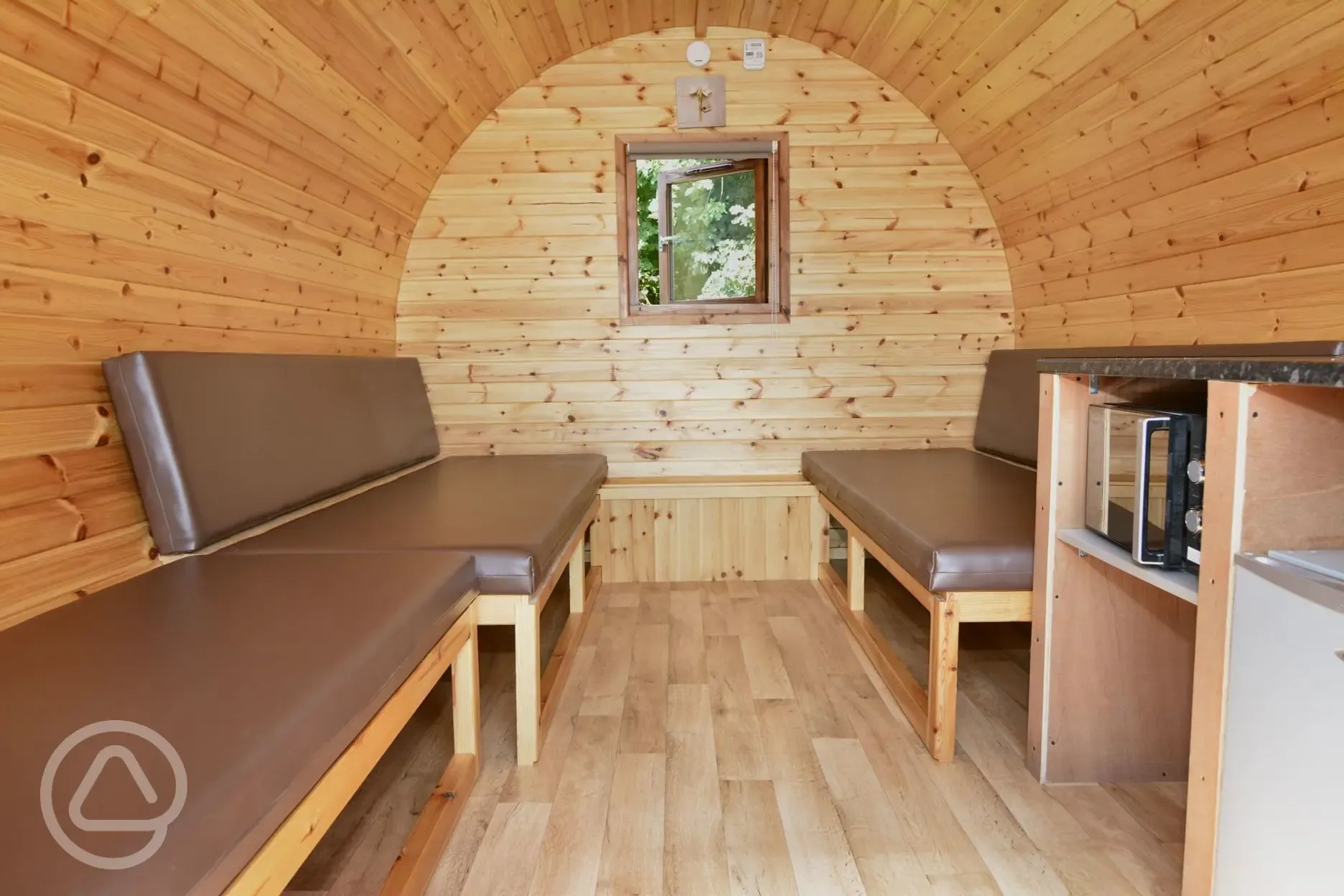 Four person pod interior