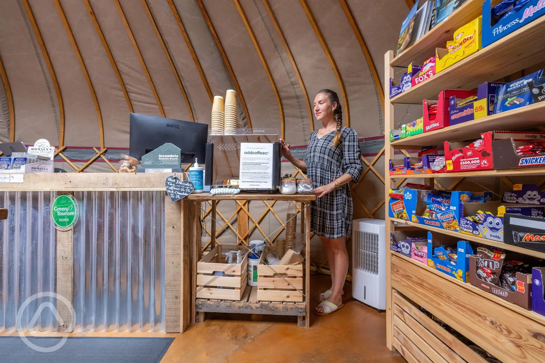 Shop and reception with barista coffee