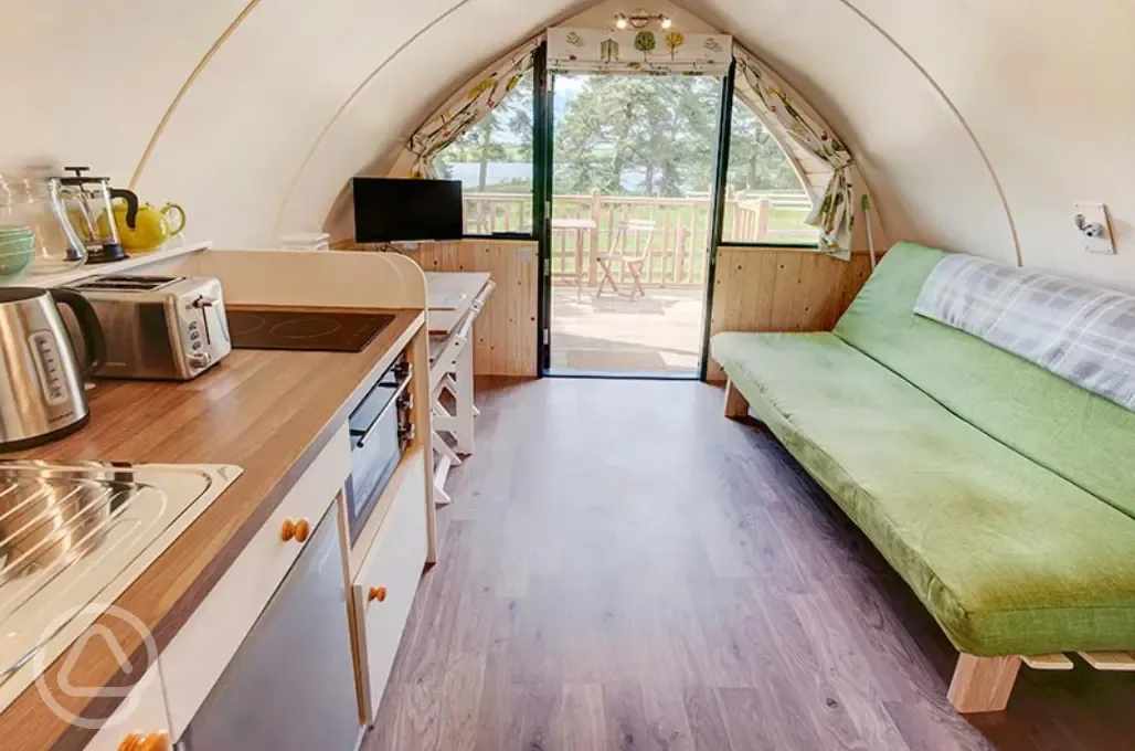 The Rushy Lot Pod Cabin interior