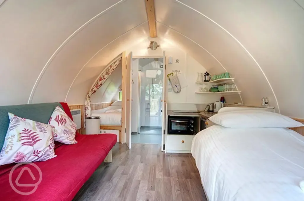 Humbleton Pod Cabin interior