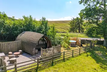 The Rushy Lot with a fire pit area and tucked away optional hot tub