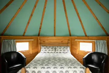 Camping hut interior 