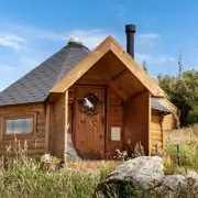 Glamping cabin with shared bathroom facilities
