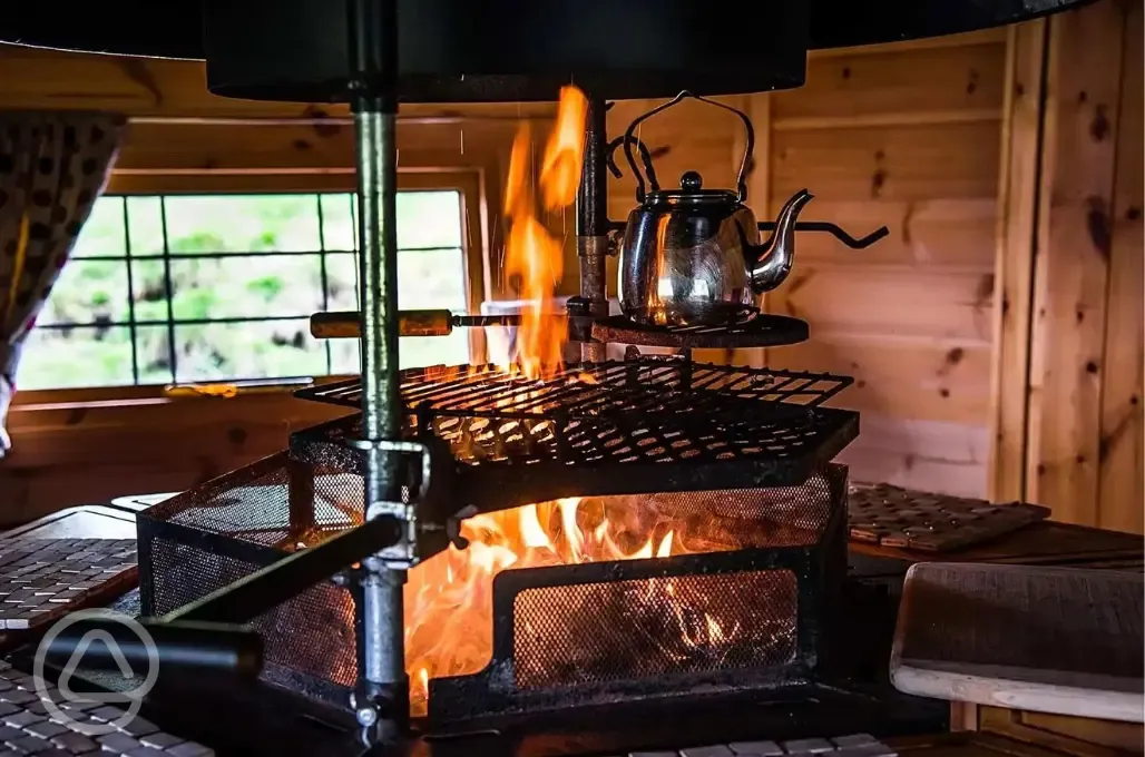 Glamping lodge pod BBQ