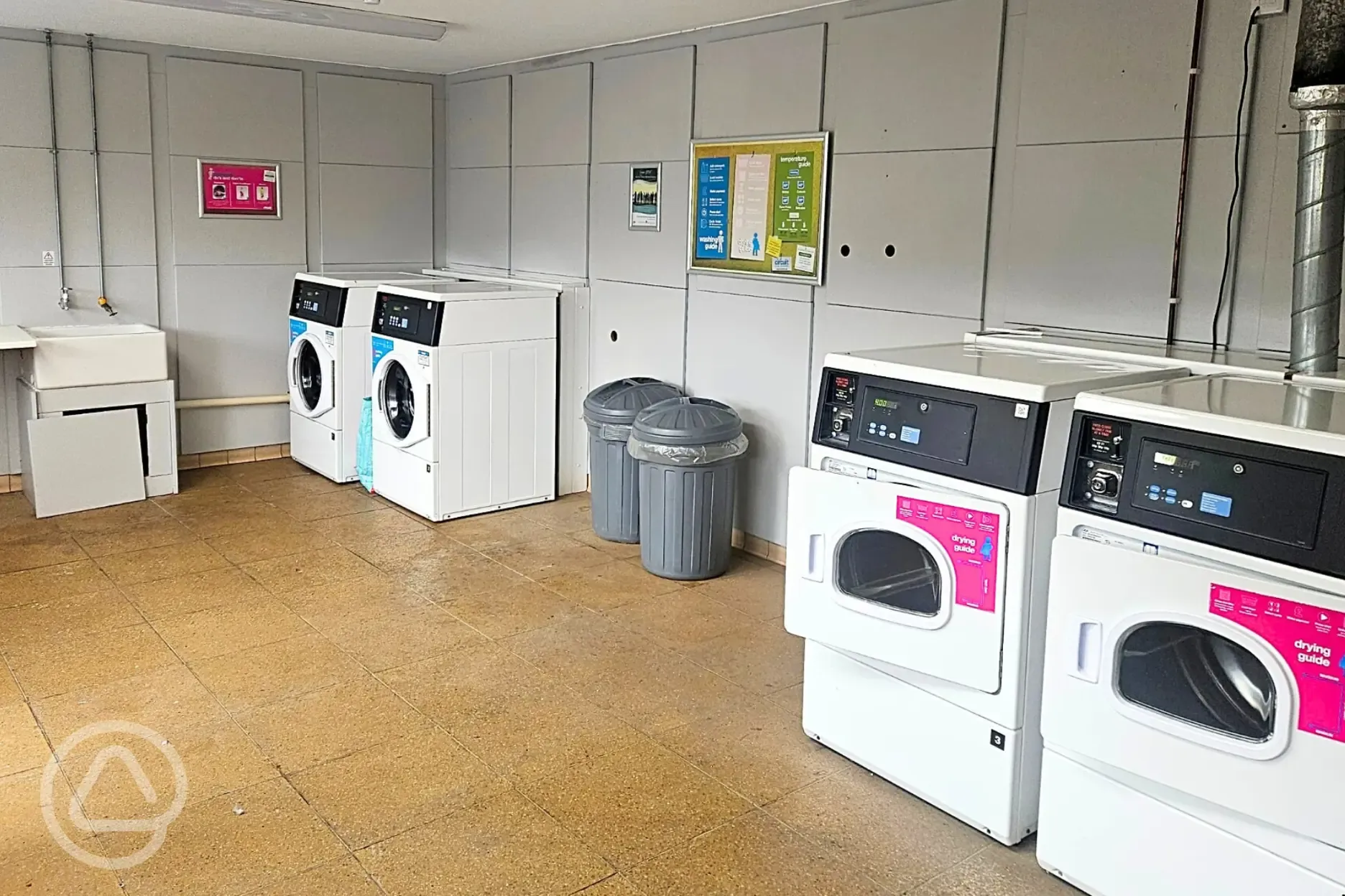 Laundry room with coin-operated machines