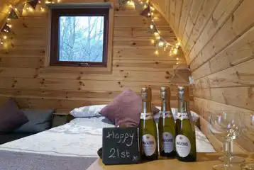 Glamping pod interior