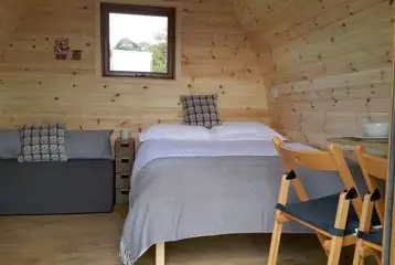 Glamping pod interior