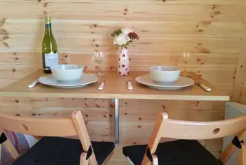 Glamping pod kitchenette