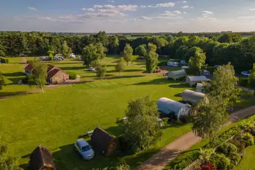 Overlooking the glamping area