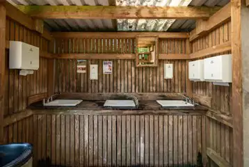 Sheltered washing up area