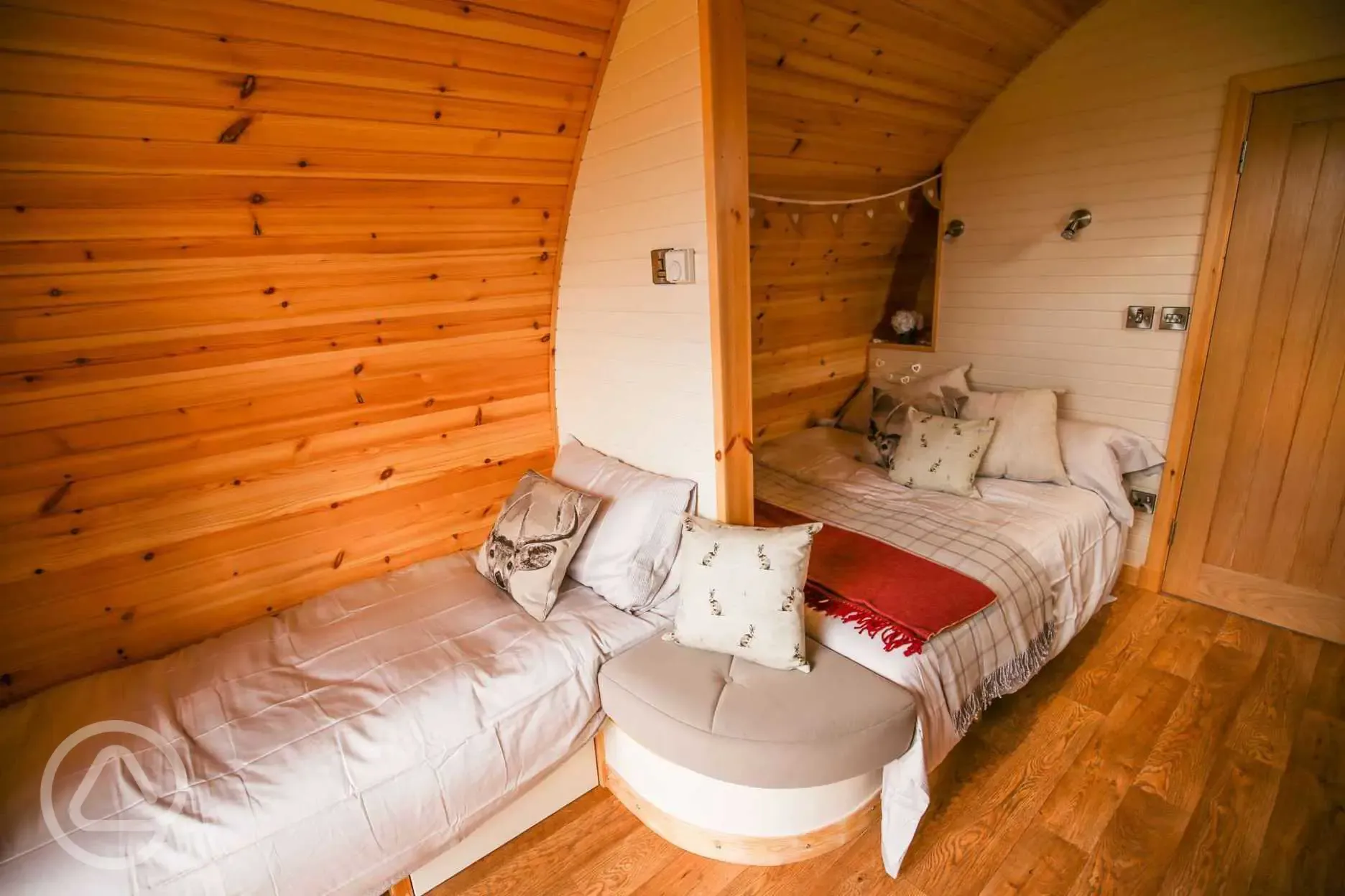 Glamping pod interior