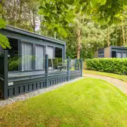 Studio pod ensuite cabin with private decking and outdoor seating Studio pod ensuite cabin with private decking and outdoor seating