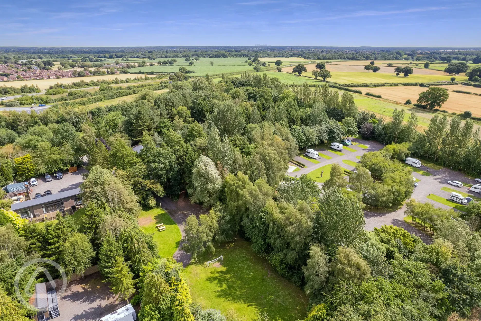 Aerial of campsite