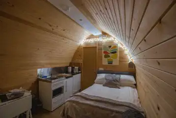 Adult only glamping pod interior