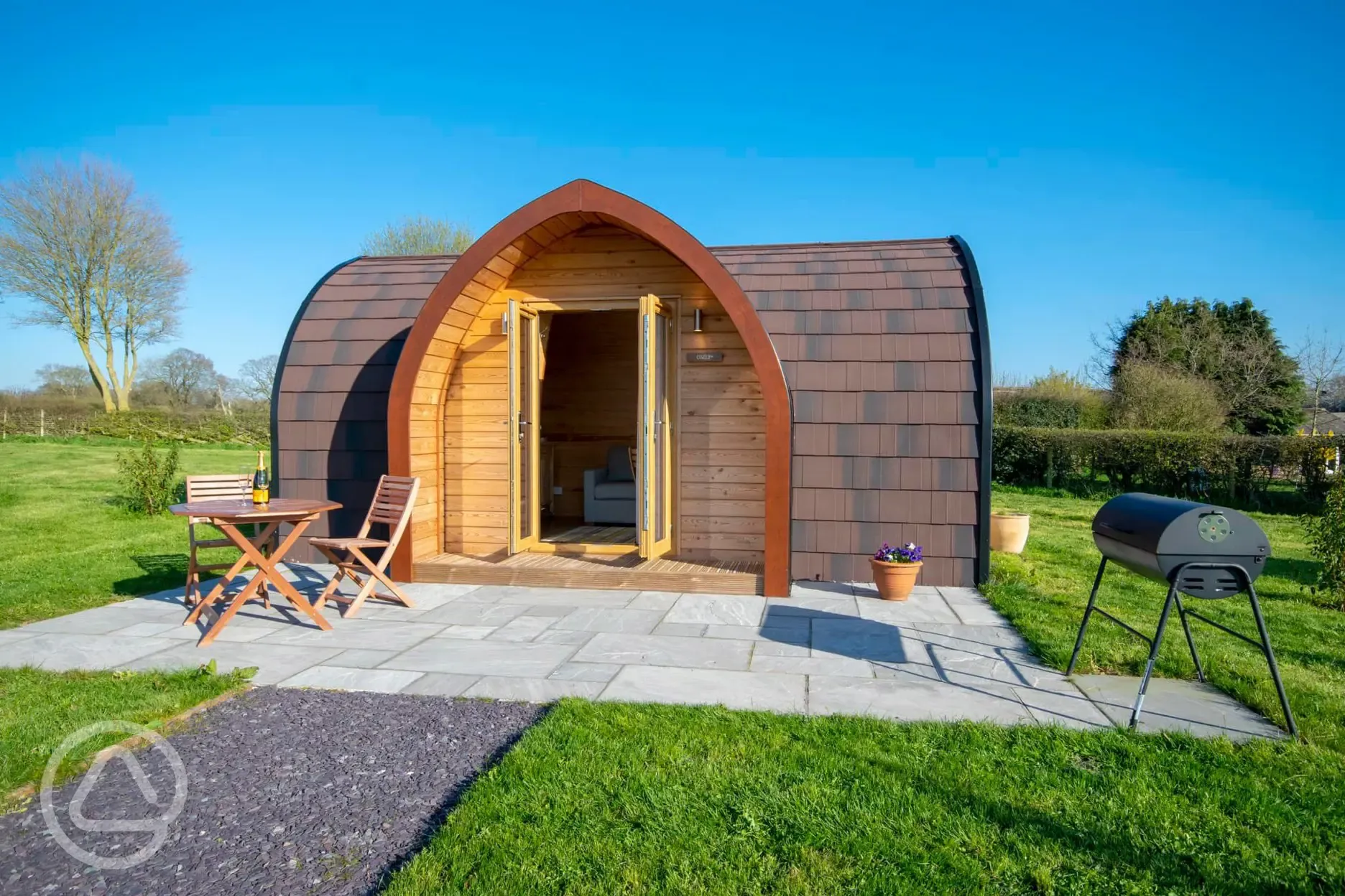 Four person glamping pods