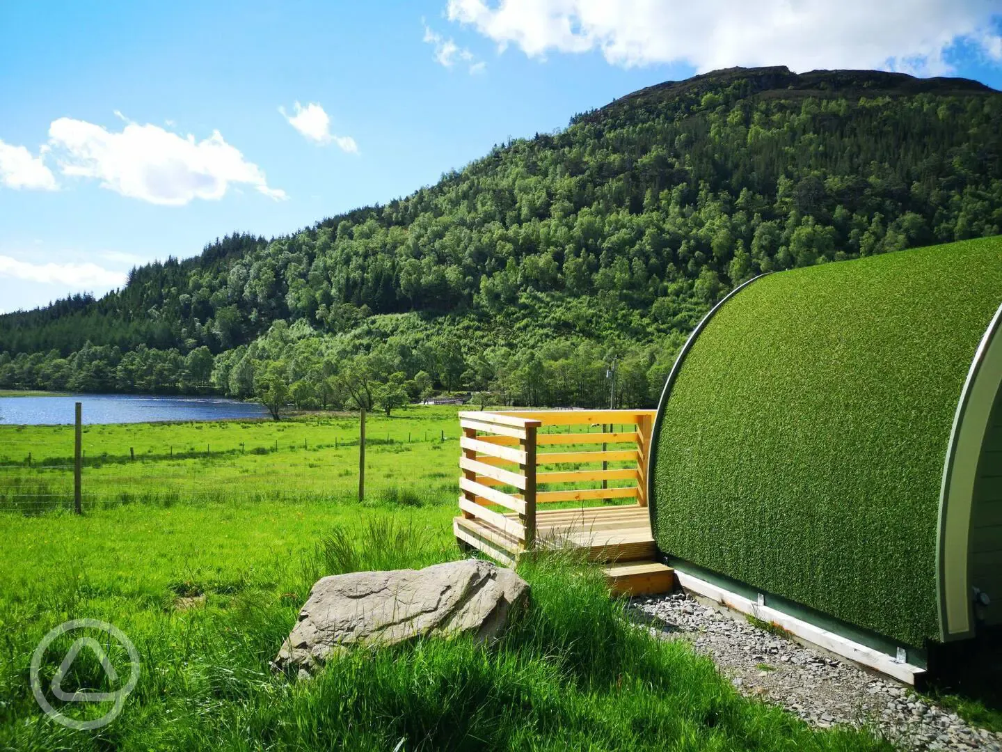 Countryside views from your glamping pod