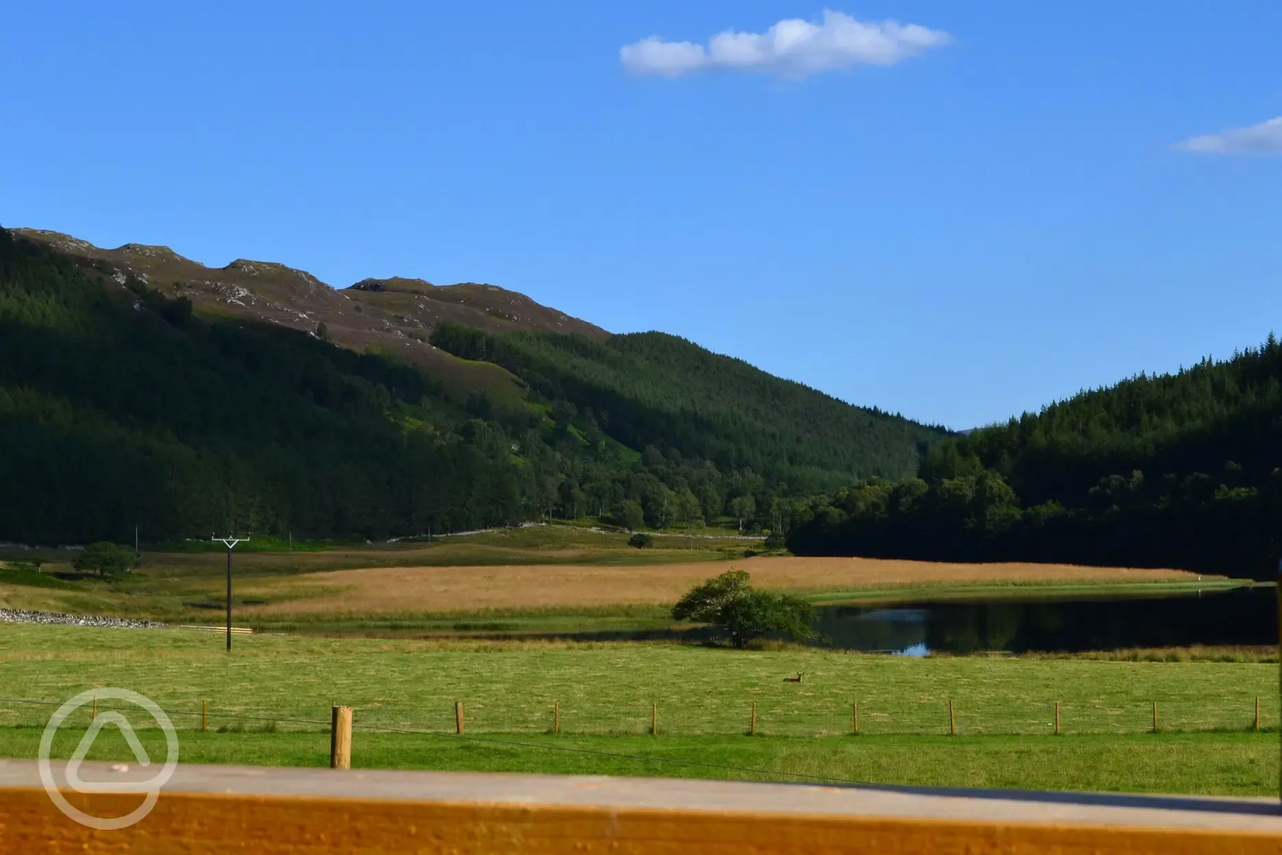 Countryside views from your glamping pod