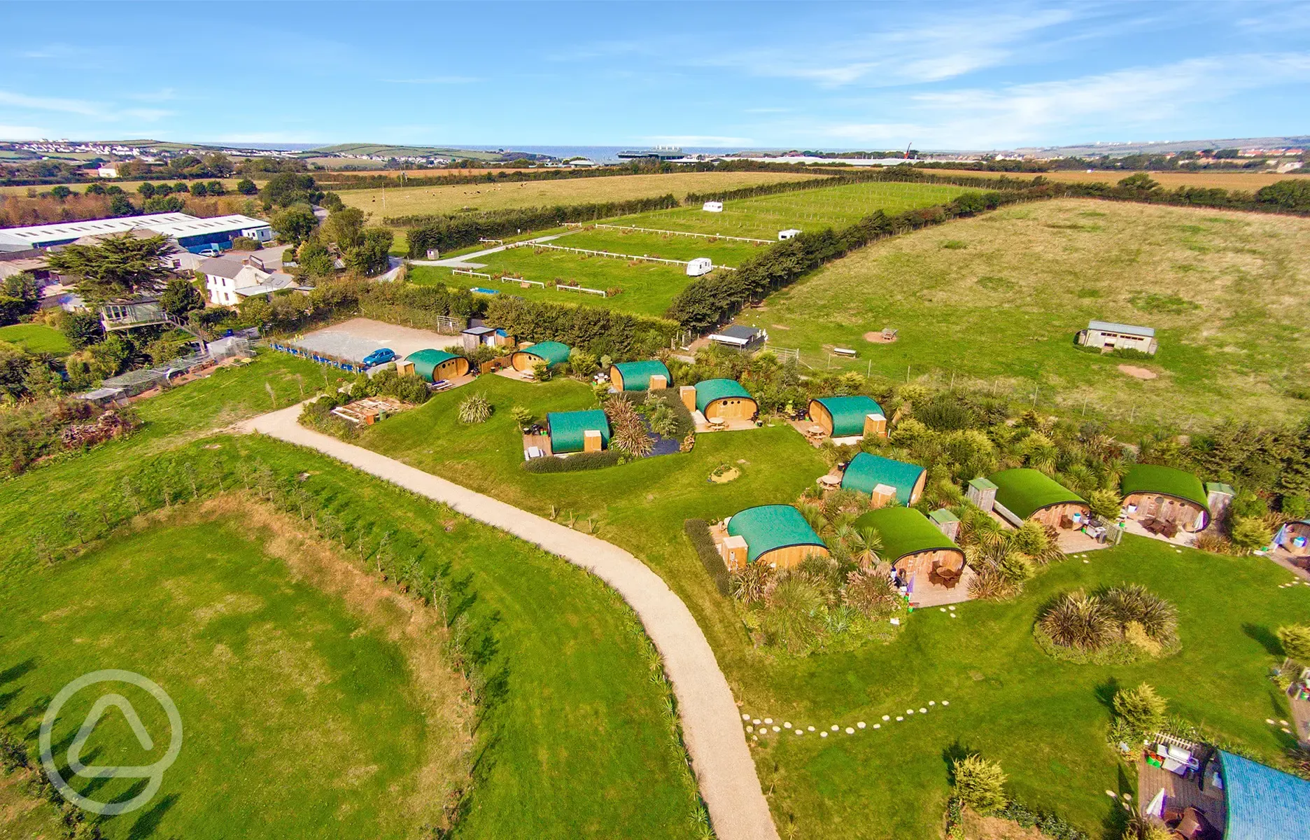 Aerial of the campsite