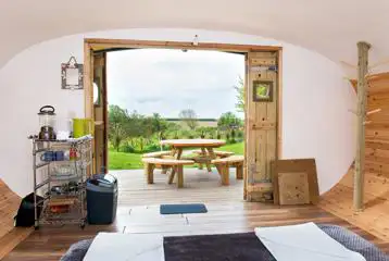 Glamping pod interior