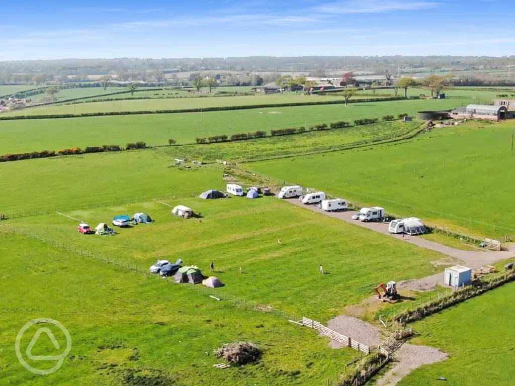 Aerial of the campsite