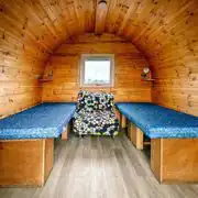 Large camping pod interior