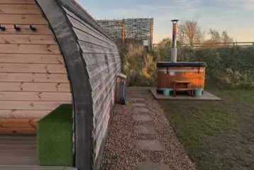Luxury glamping pod exterior Luxury glamping pod exterior