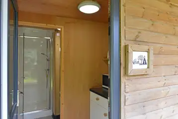 Pods include a private, allocated bathroom