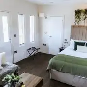 The Botanical ensuite glamping pod interior