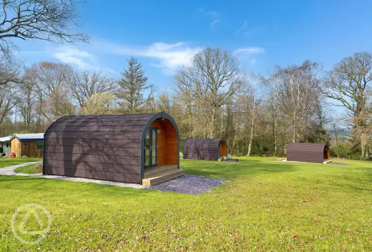 Glamping pods at Eden Valley