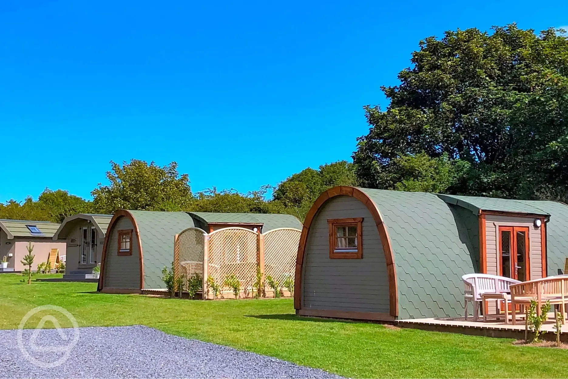 Elite plus ensuite glamping pods with wood-fired hot tubs