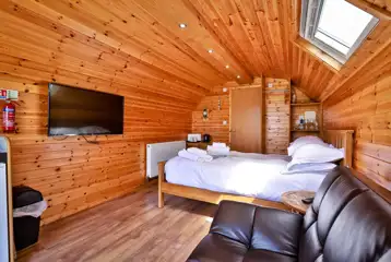 Elite ensuite glamping pod interior Elite ensuite glamping pod interior