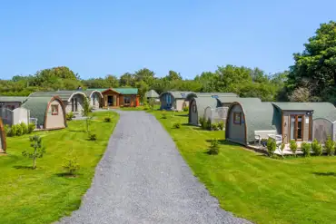 Range of glamping pods with private wood-fired hot tubs