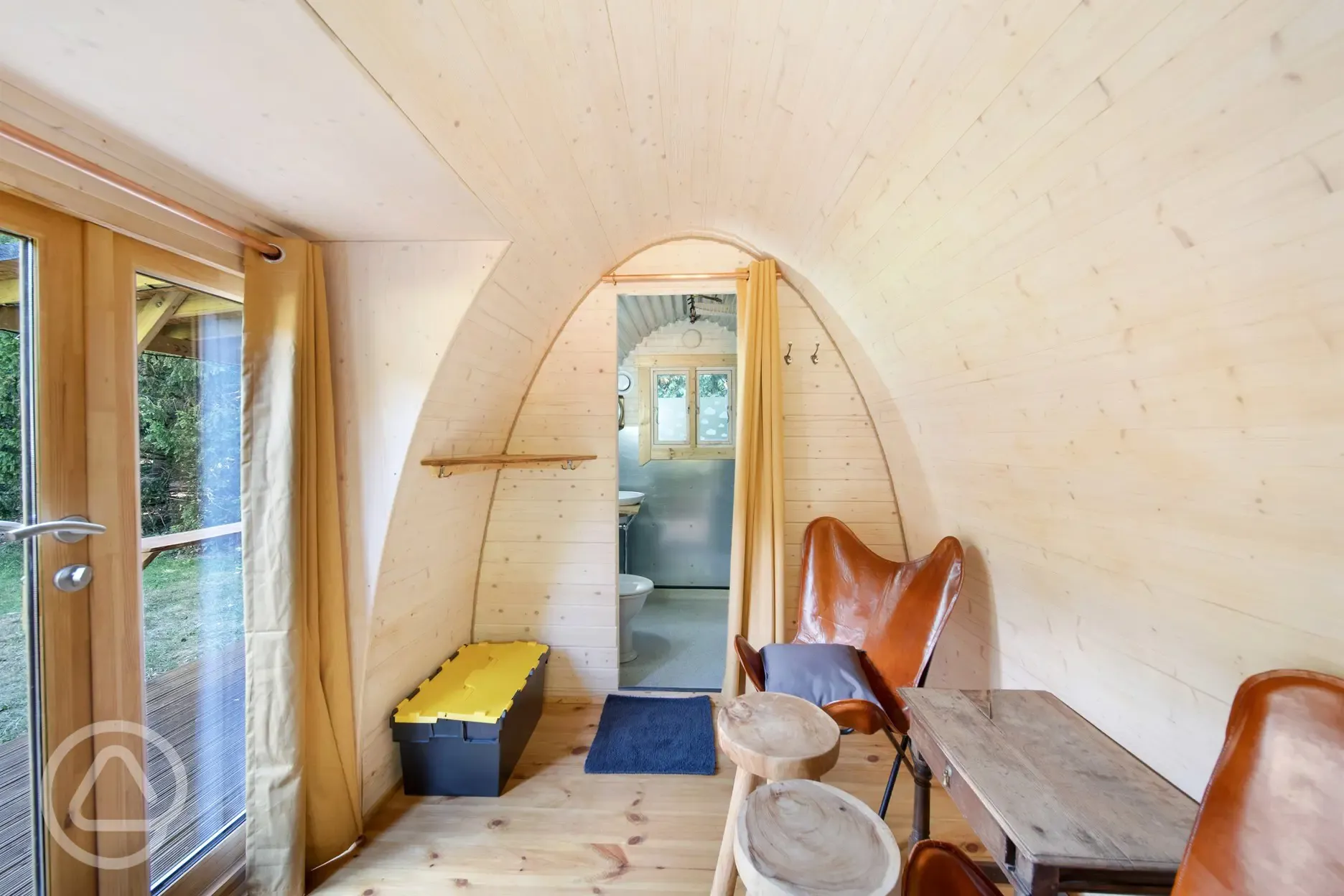 Woodpecker cabin interior