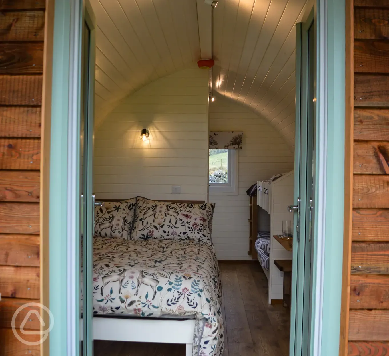 The Old Harrow pod interior