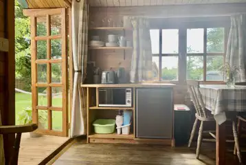 Woodpecker cabin interior Woodpecker cabin interior