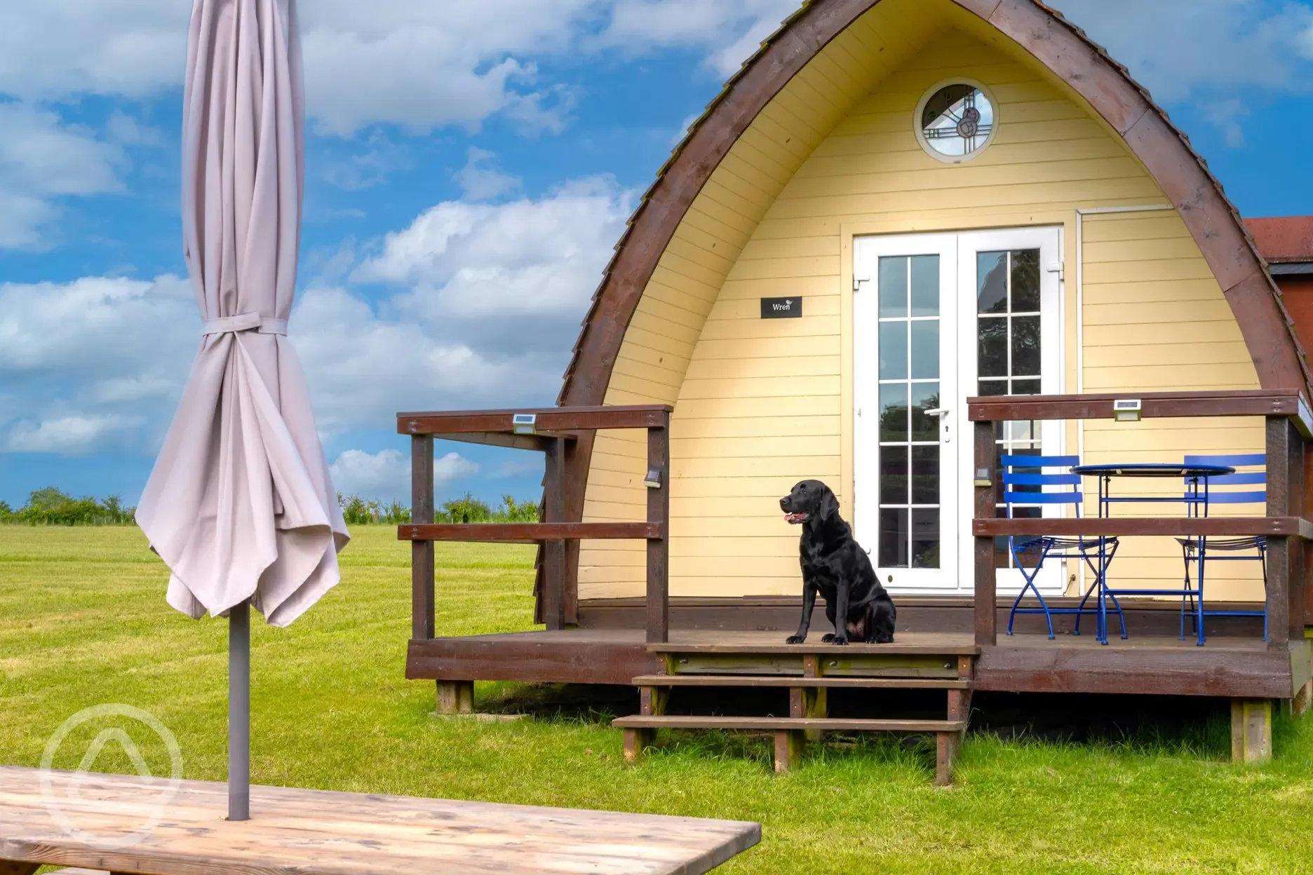 Pet friendly glamping pods