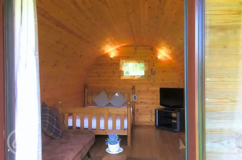 Badger camping pod interior