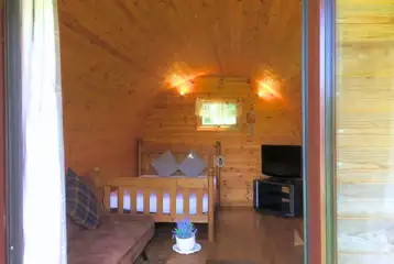 Badger camping pod interior