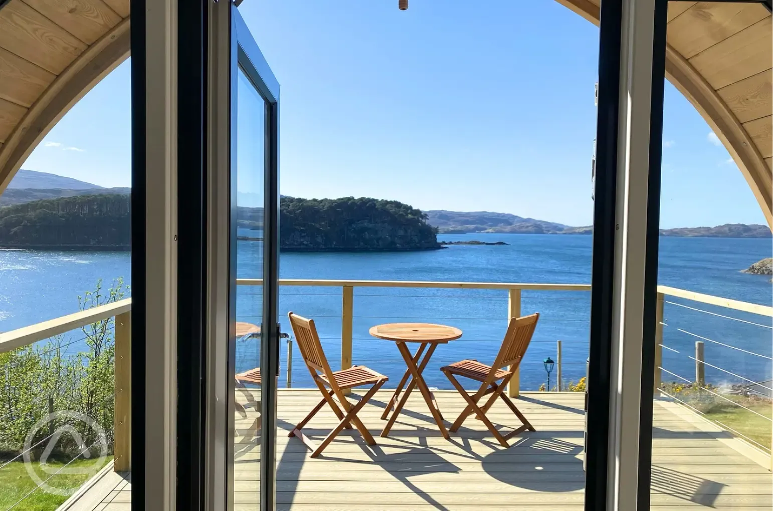 Sildvik and Sunset ensuite glamping pods with loch views