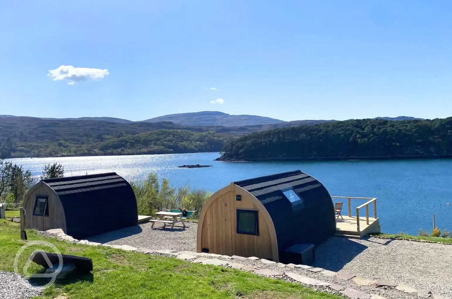 Sildvik and Sunset ensuite glamping pods with waterside views