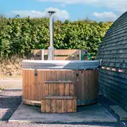 Beacons Bluff Escapes glamping pods with private wood-fired hot tubs