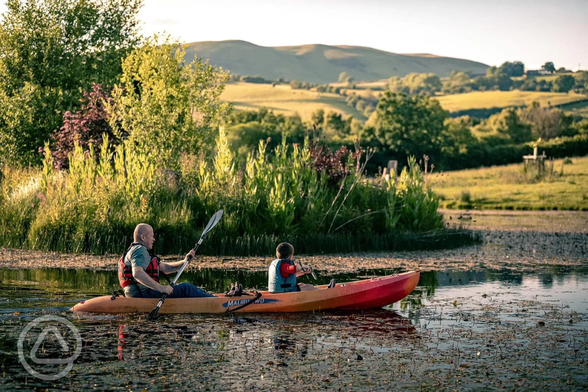 Onsite lake with free canoes to borrow