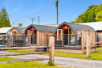 Camping pods with private deck areas Camping pods with private deck areas