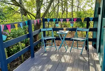 Peacock camping pod decking Peacock camping pod decking