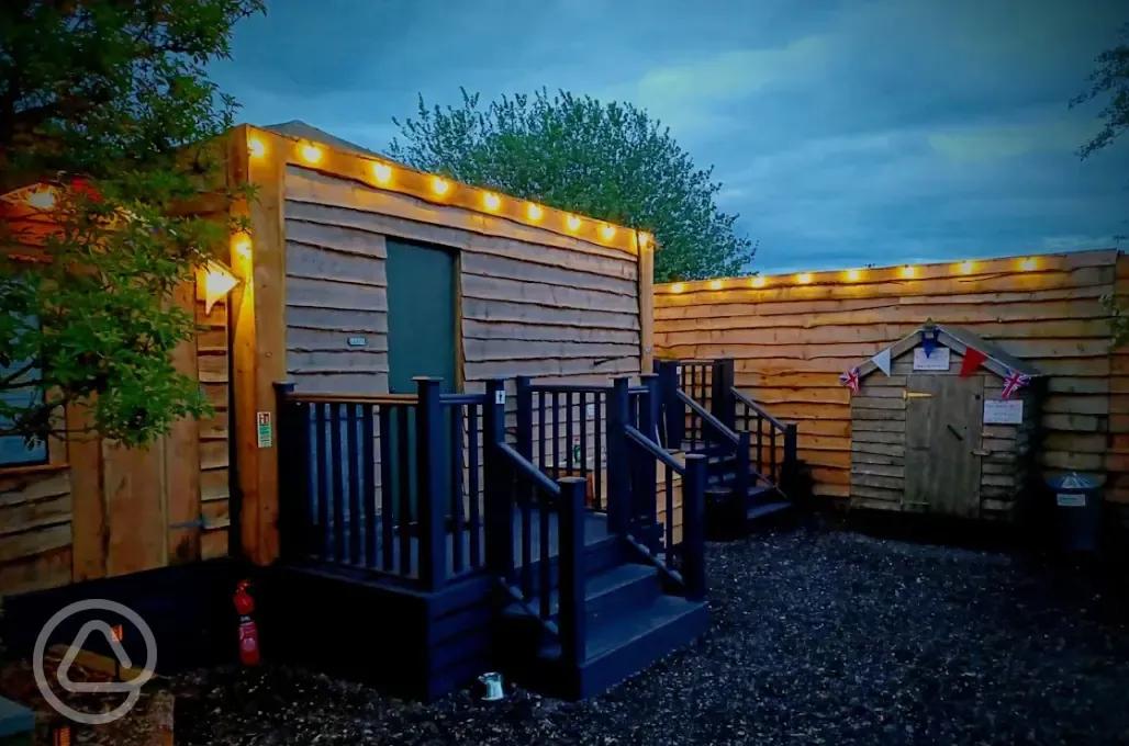 Facilites block at night 