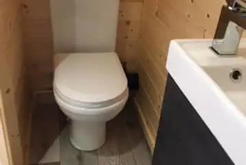Ensuite toilet in the glamping pods