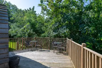 Llys y Llwynogod large deck with outdoor seating Llys y Llwynogod large deck with outdoor seating