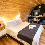 Honeymoon suite pod with hot tub